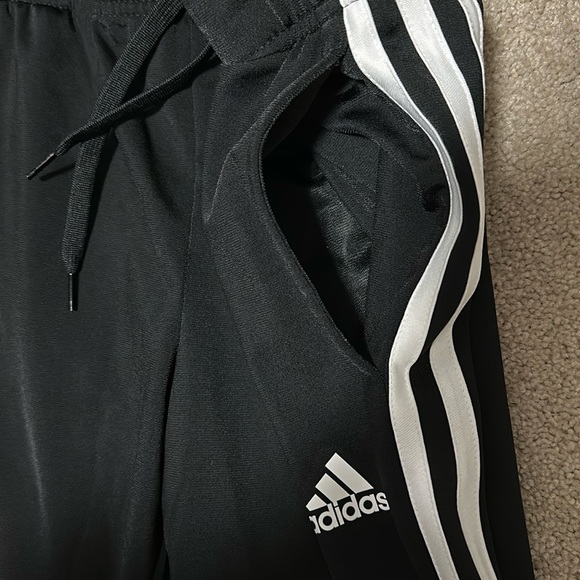 Adidas black & white 3 stripe track suit M/L - Picture 9 of 15